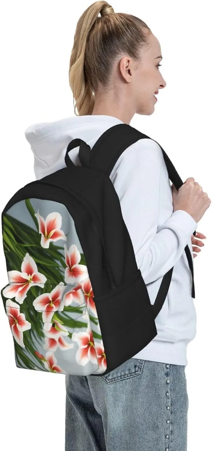 Gladioluses Backpack Printing Lightweight Casual Backpack Shoulder Bags Large Capacity Laptop Backpack
