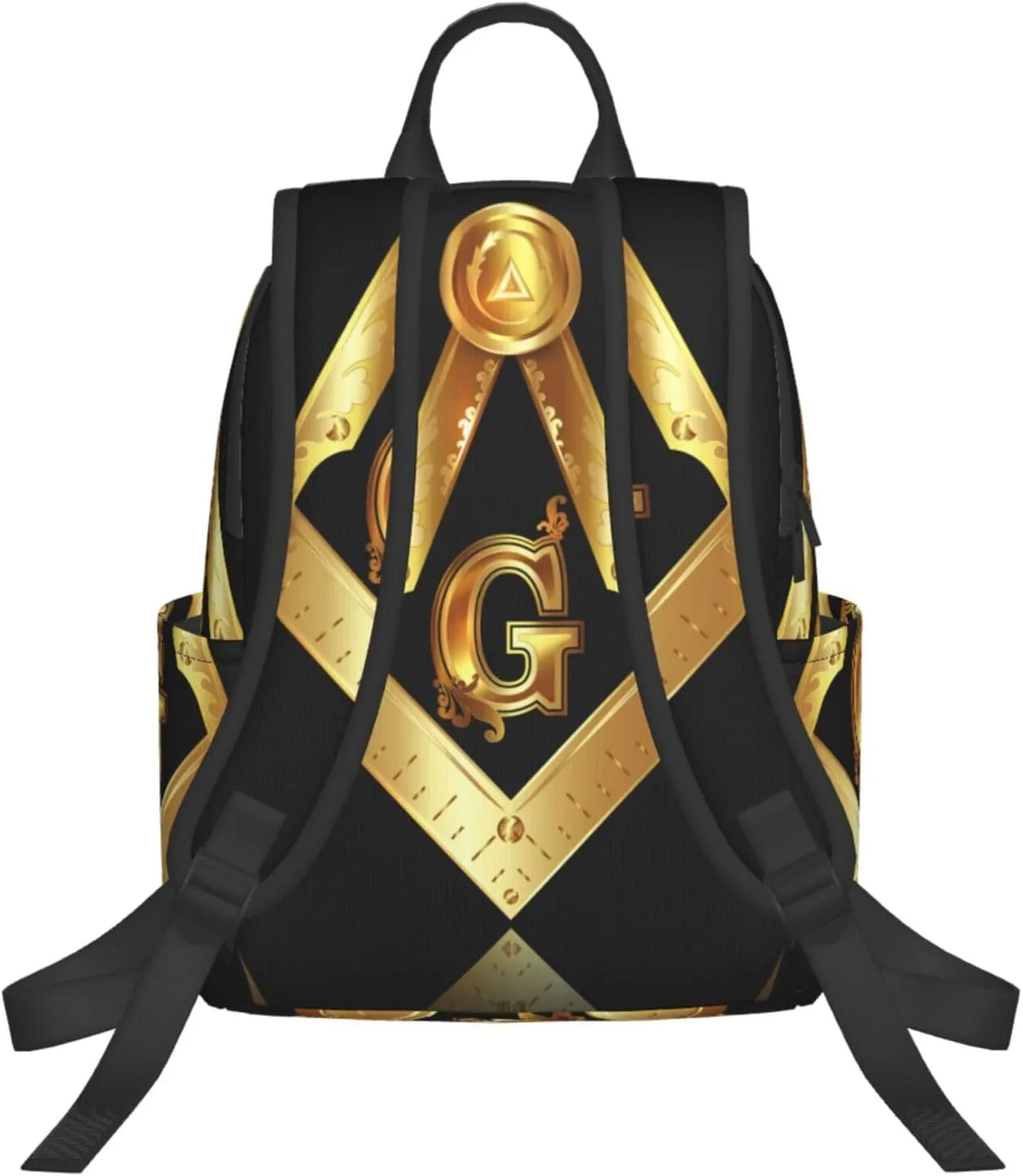 Gold freemason freemasonry masonic Travel Laptop Backpack Womens Mens Bag Bookbag