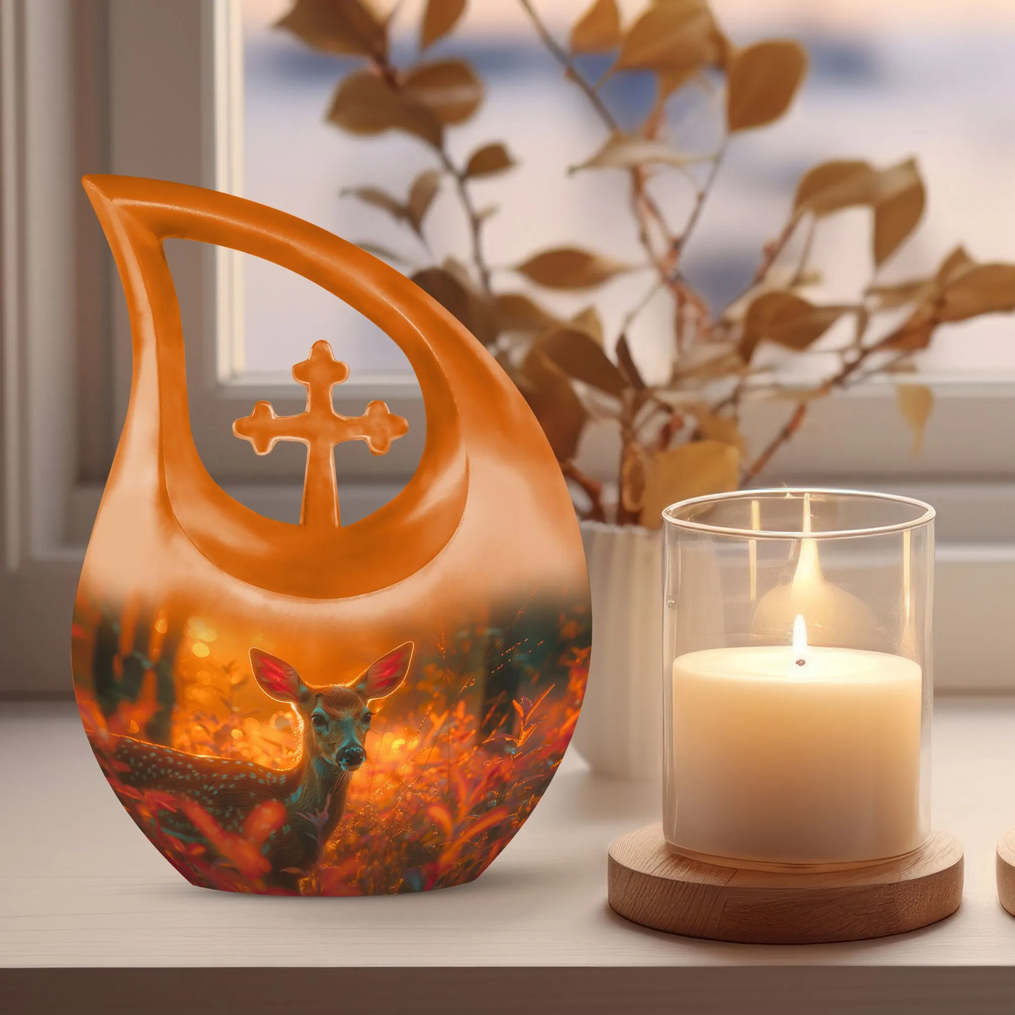 Golden Hour Fawn Urn - Small Containers For Cremated Ashes
