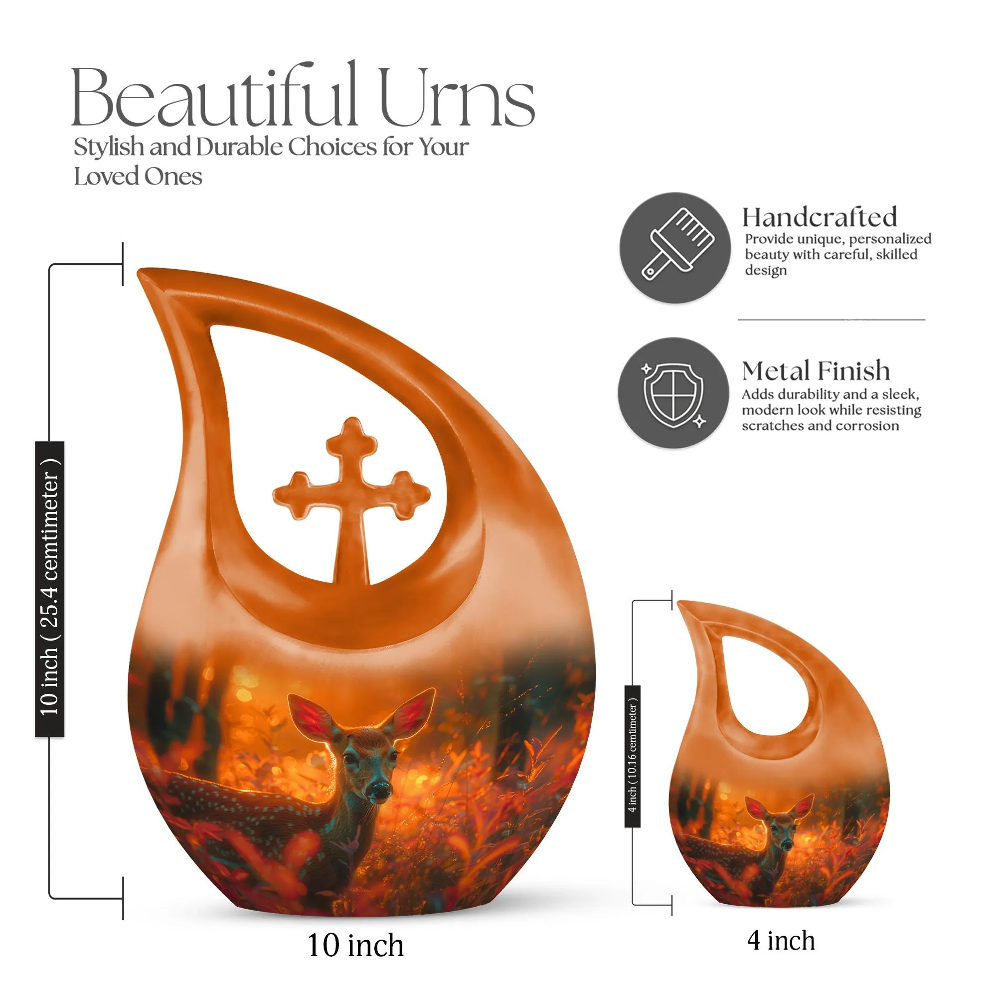 Golden Hour Fawn Urn - Small Containers For Cremated Ashes