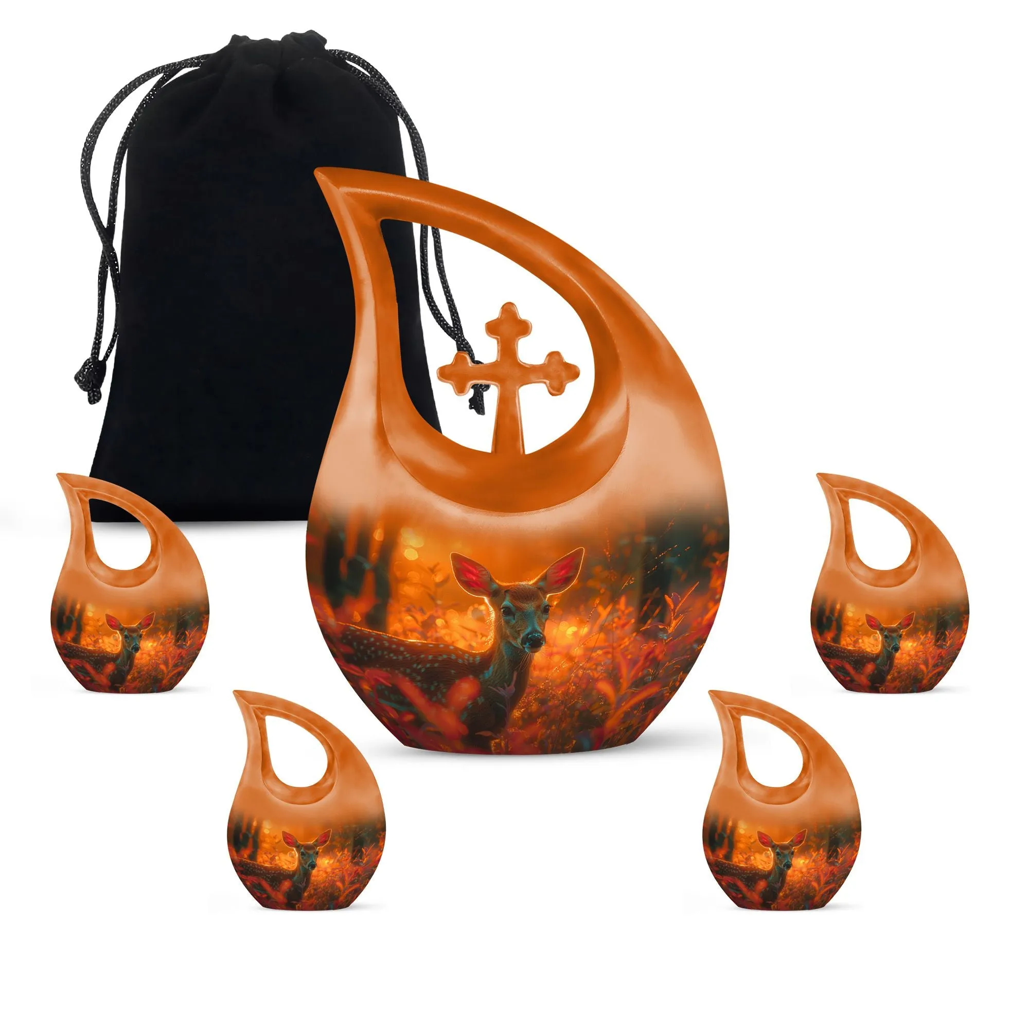 Golden Hour Fawn Urn - Small Containers For Cremated Ashes