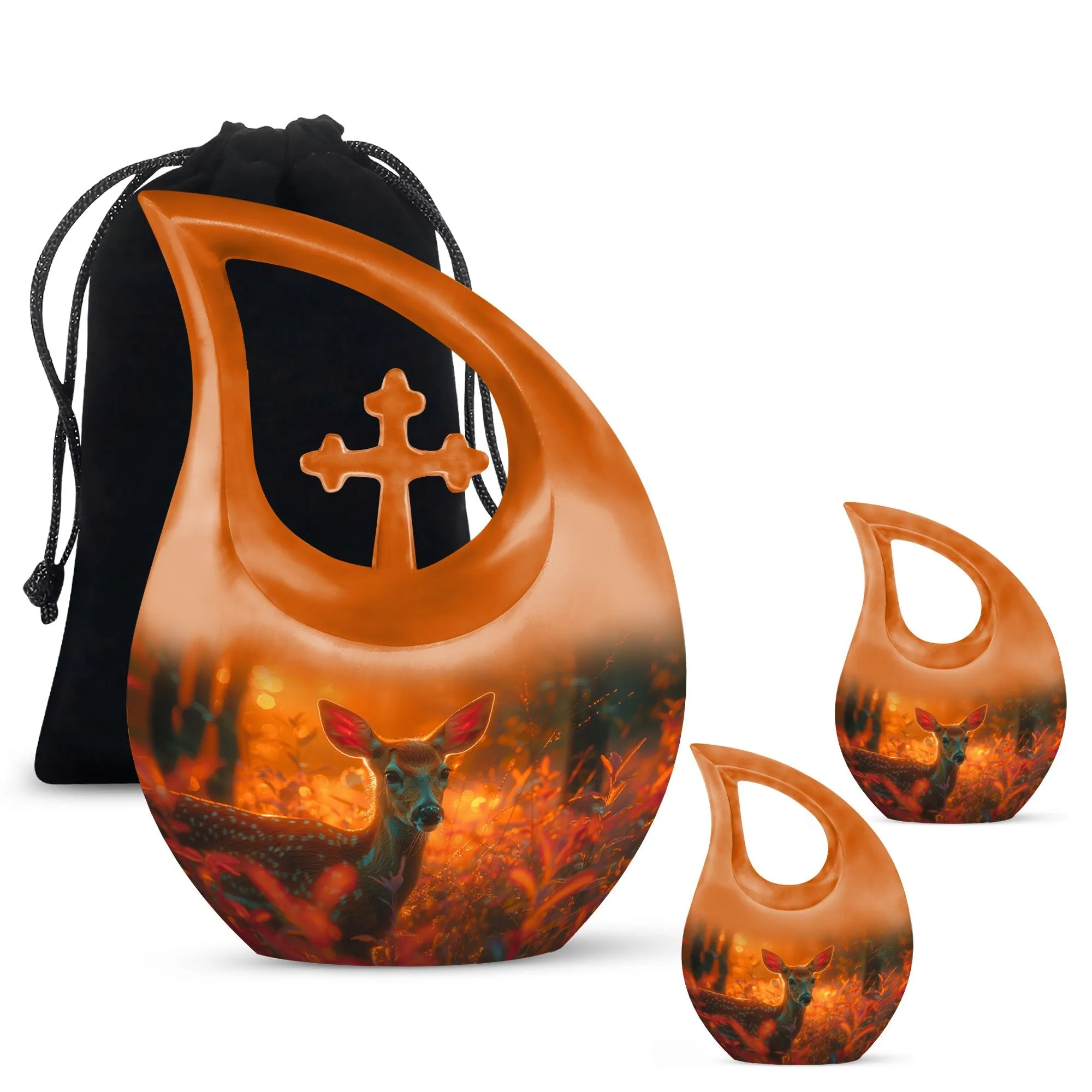 Golden Hour Fawn Urn - Small Containers For Cremated Ashes