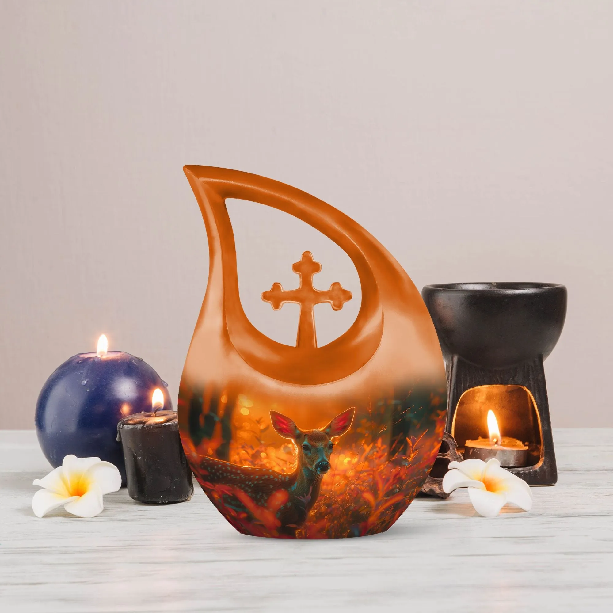 Golden Hour Fawn Urn - Small Containers For Cremated Ashes