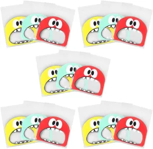 GOOHOCHY Biscuit Bags 400pcs Wrapping Bag Self-adhesive Closure Versatile for Sweets Biscuits Nougat Random Color