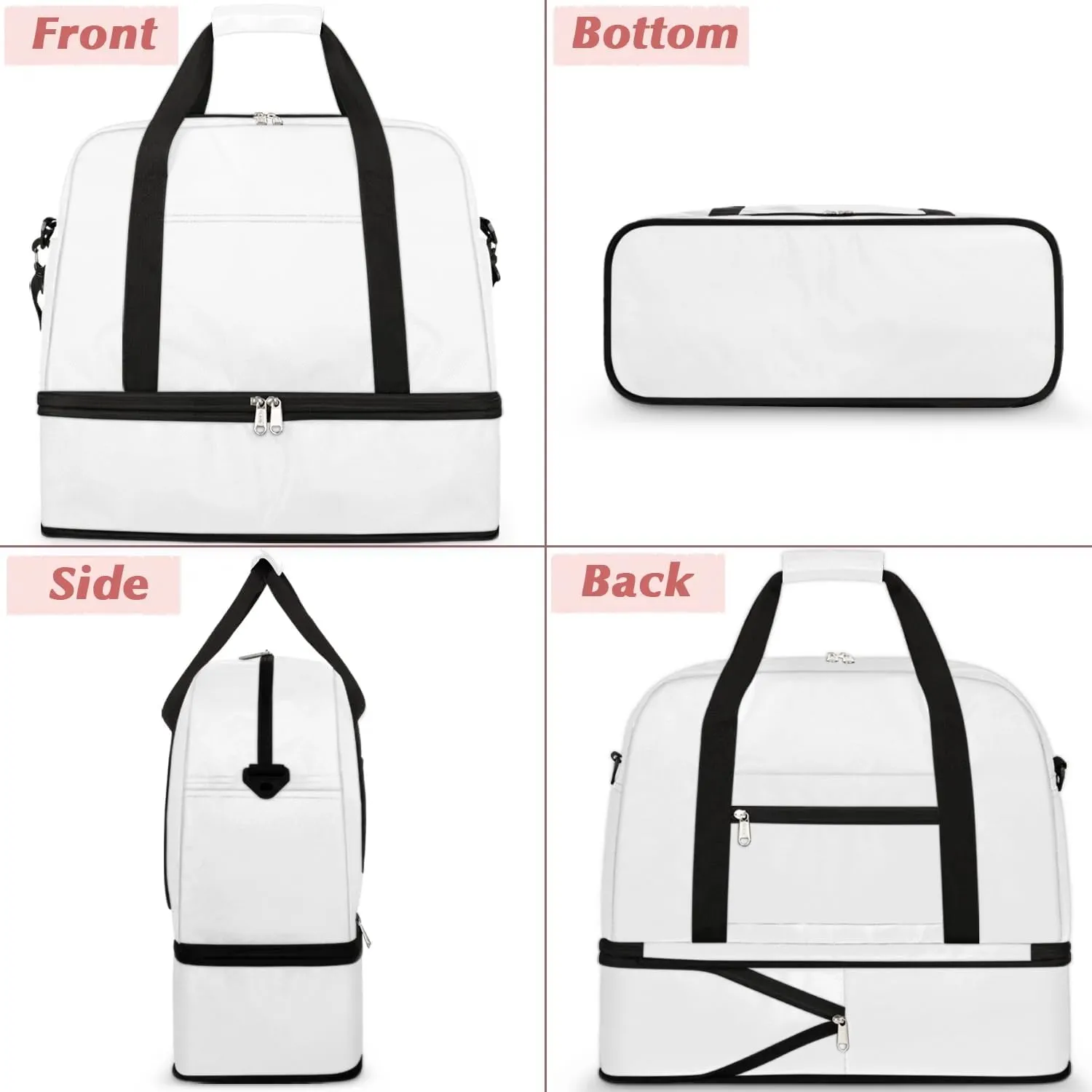 Graceful Flora Colorful Pattern Travel Duffle Bag, Collapsible Travel Bag Sports Gym Bag With Shoes Compartment Weekender Bag Overnight Bag For Women Men