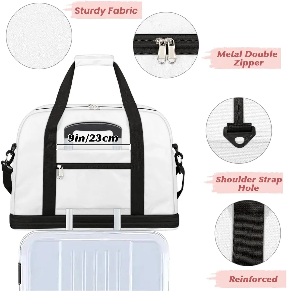 Graceful Flora Colorful Pattern Travel Duffle Bag, Collapsible Travel Bag Sports Gym Bag With Shoes Compartment Weekender Bag Overnight Bag For Women Men