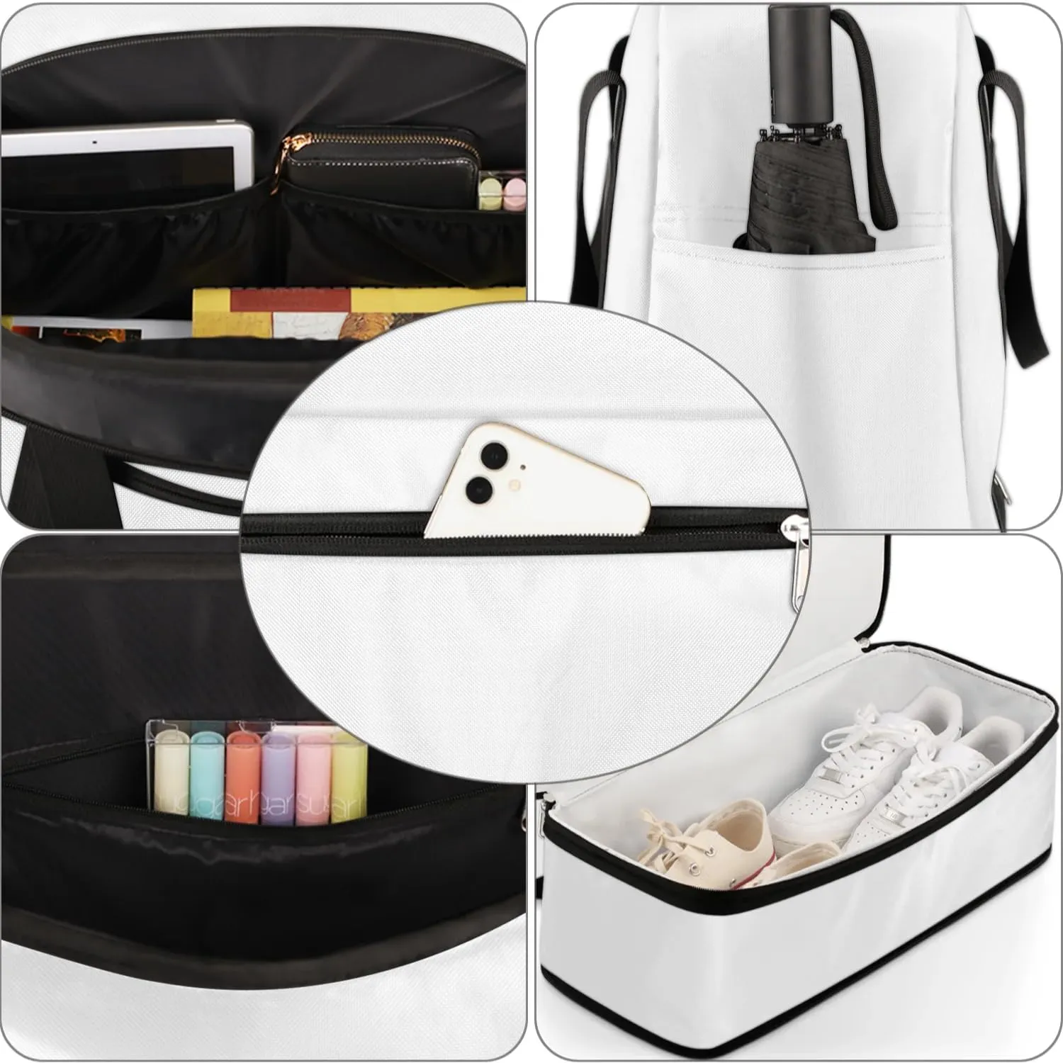Graceful Flora Colorful Pattern Travel Duffle Bag, Collapsible Travel Bag Sports Gym Bag With Shoes Compartment Weekender Bag Overnight Bag For Women Men