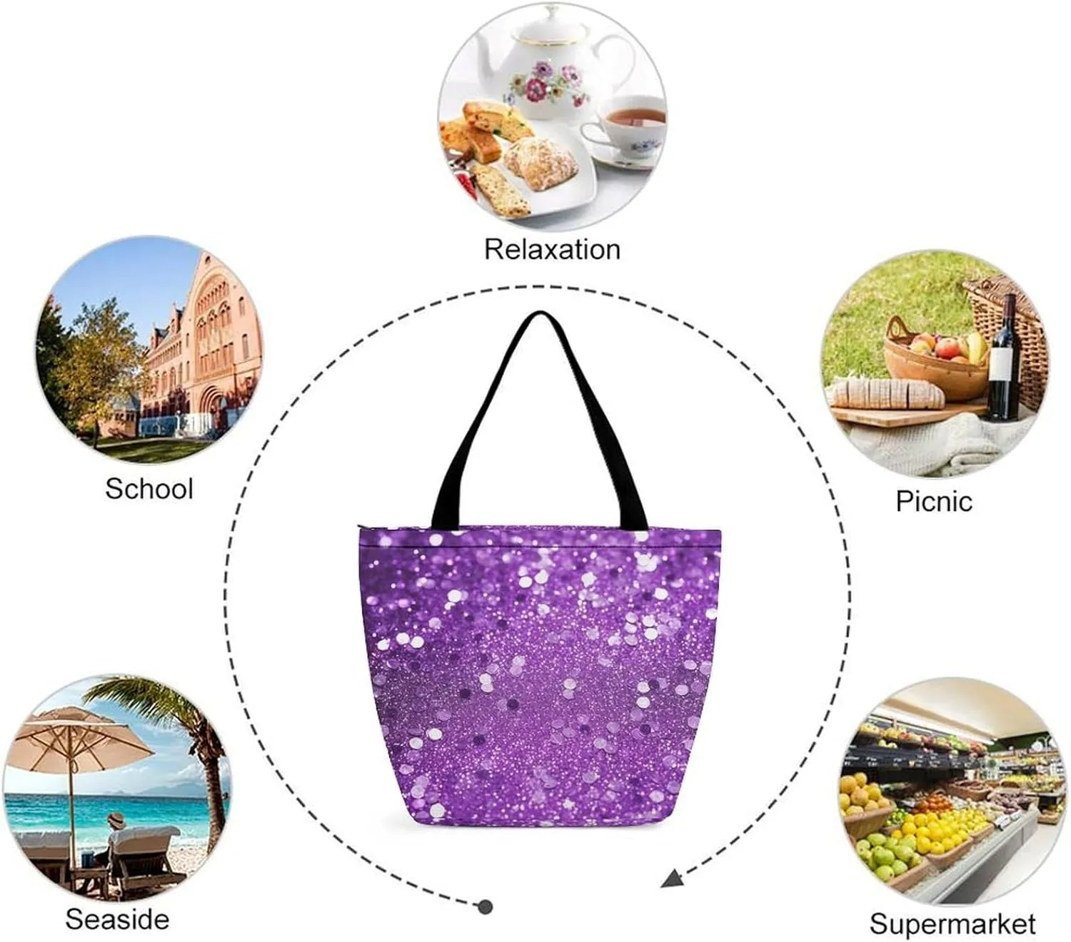 Grocery Bag Reusable Tote Bag Foldable Steam Locomotive Train Shopping Bag Handbag Washable Shoulder Bag for Travel