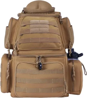 Gun range backpack Holds 6 full size pistols,Pistol range bag with 11 magazine slots,Suitable for training Pistol bag