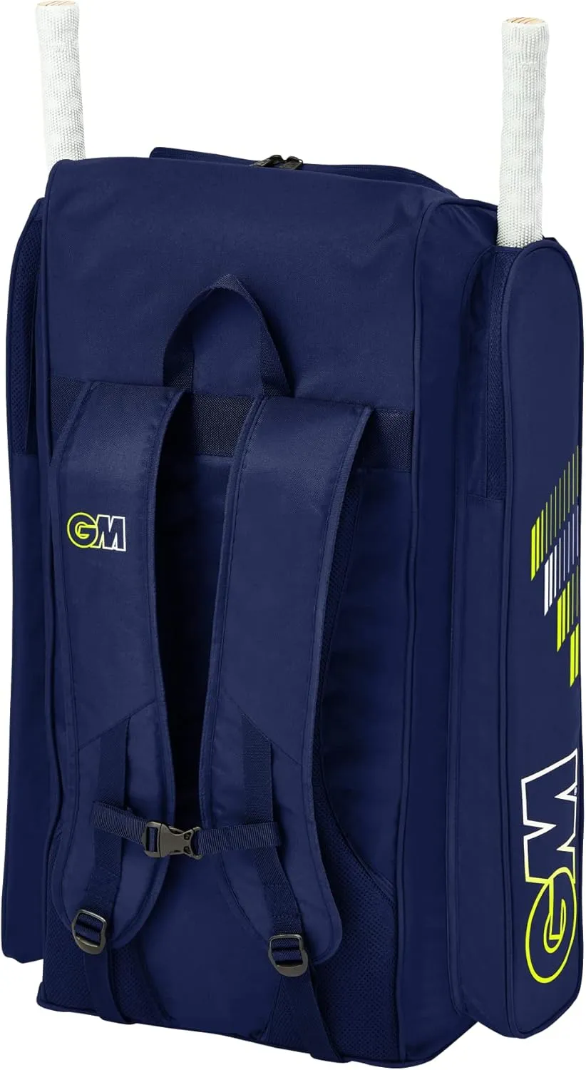 Gunn & Moore GM Cricket Duffle Duffel Bag | Tough 600 Denier Polyester | Small, Medium, Large or Extra Large | Blue, Blue & Red, Black & Blue or Black, Cyan & Fluro