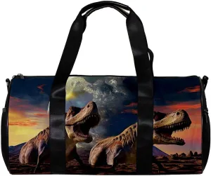 Gym Bags for Men,Travel Duffel Bags for Women,3D Style Ancient Dinosaur,Workout Bag