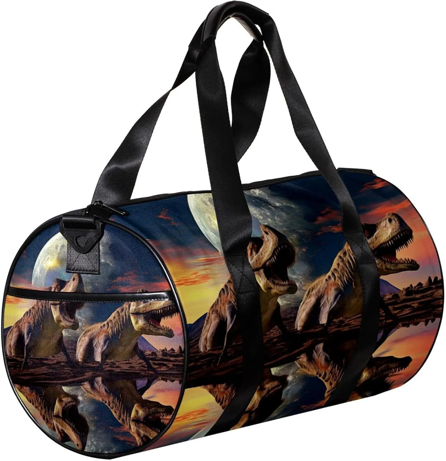 Gym Bags for Men,Travel Duffel Bags for Women,3D Style Ancient Dinosaur,Workout Bag
