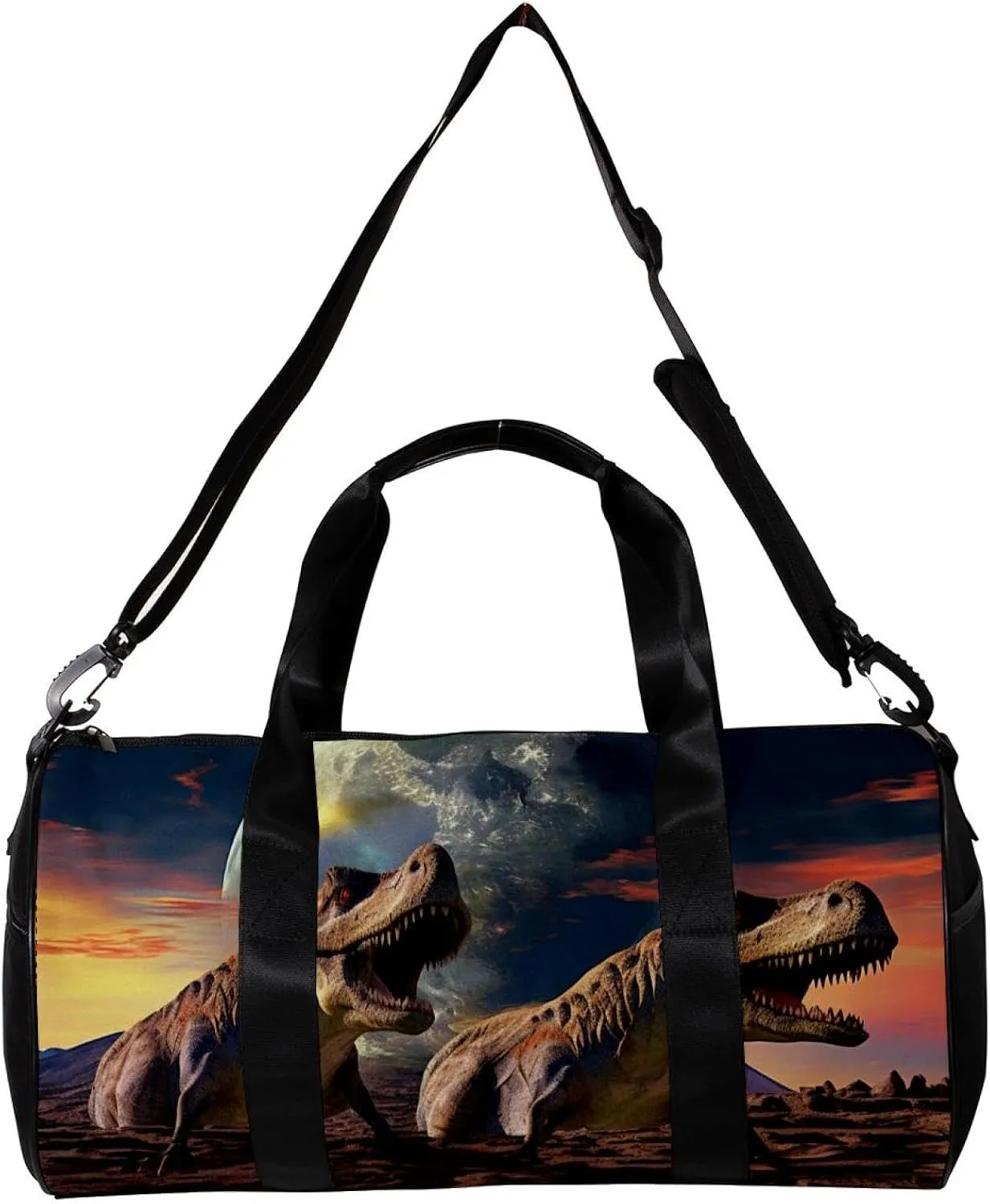 Gym Bags for Men,Travel Duffel Bags for Women,3D Style Ancient Dinosaur,Workout Bag