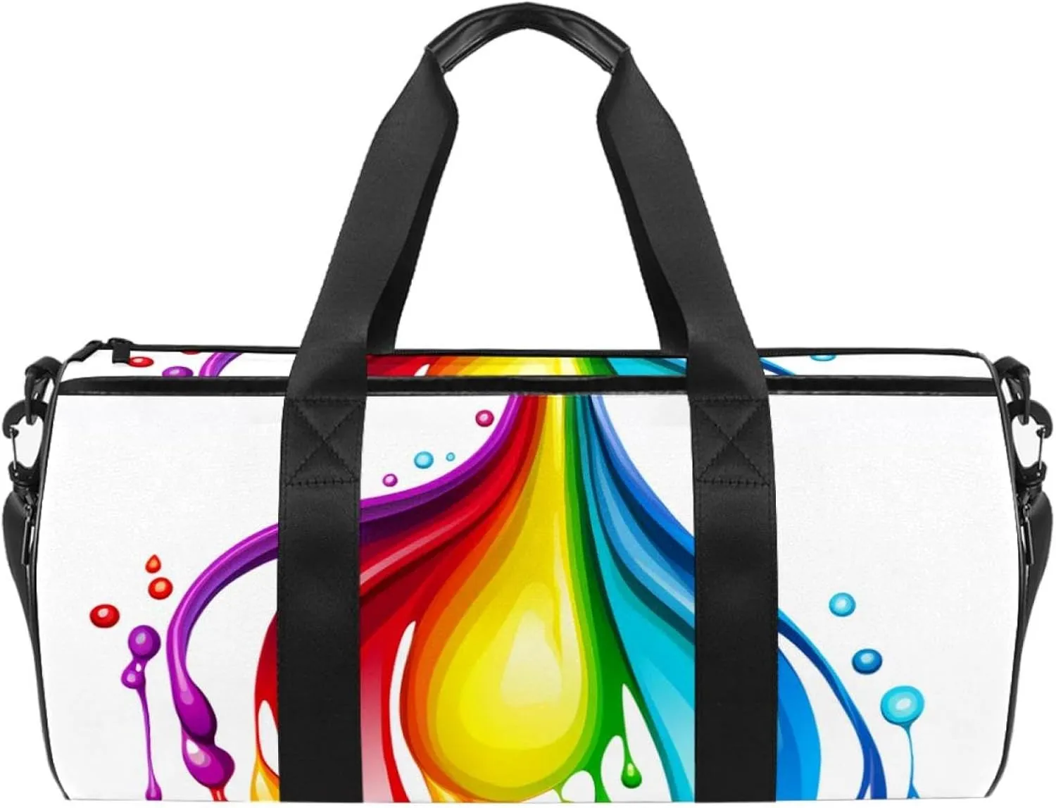 Gym Bags for Men,Travel Duffel Bags for Women,Drop and Rainbow,Workout Bag
