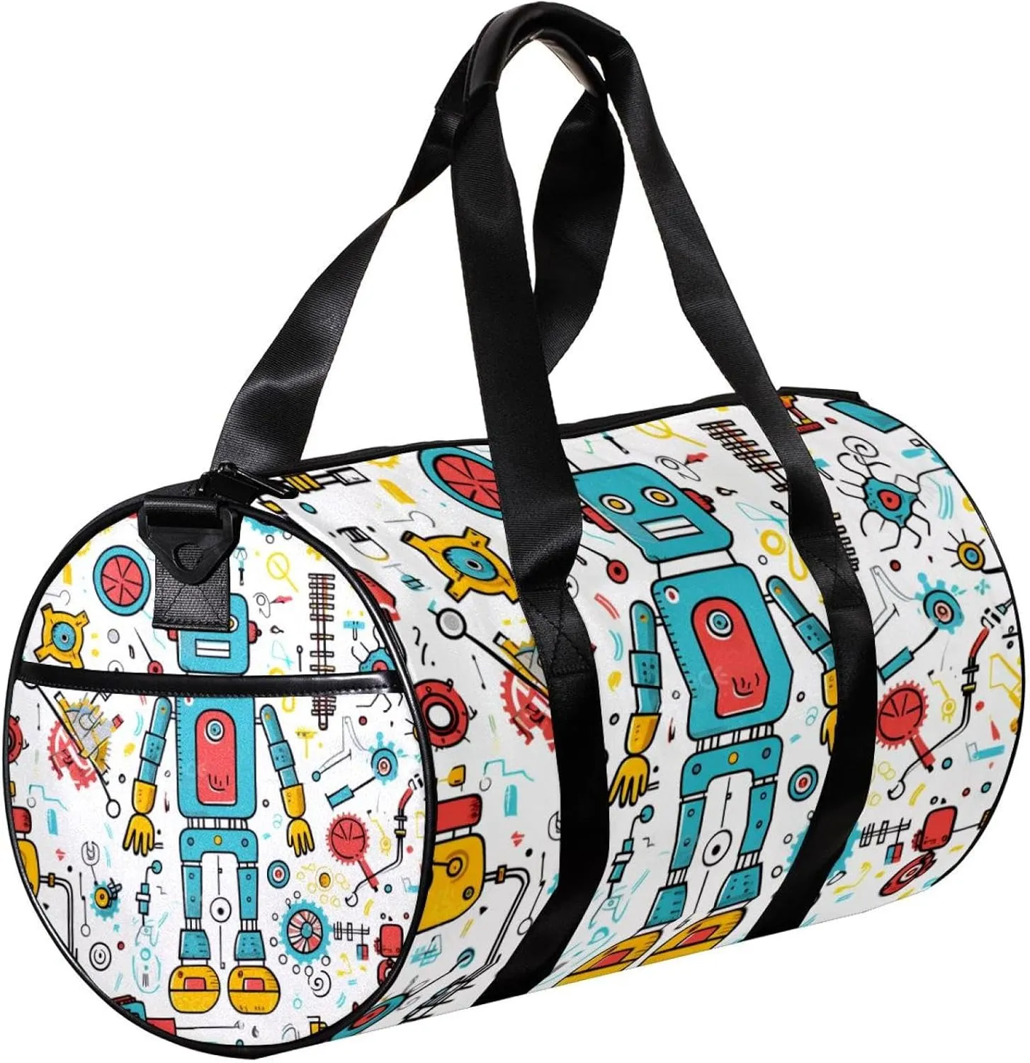 Gym Bags for Men,Travel Duffel Bags for Women,Science and Funny Robots,Workout Bag