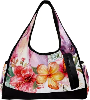 Gym Bags for Women,Duffle Bag for Travel,Colored Flower Bush Unicorn,Gym Bag for Men