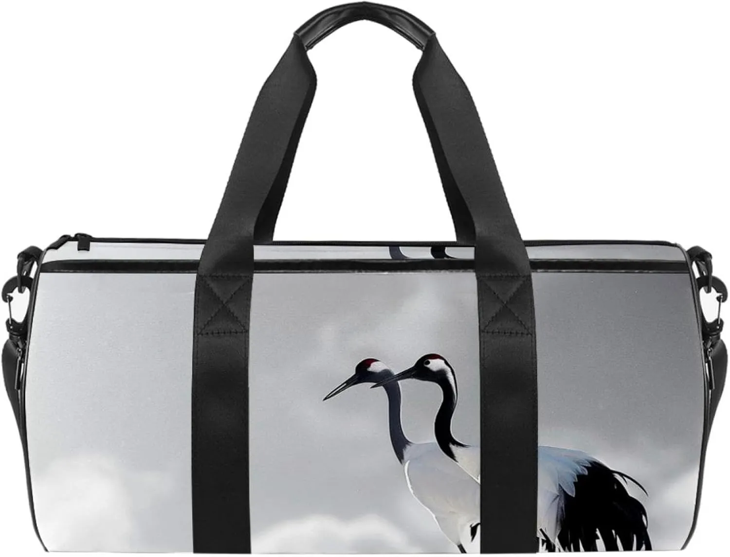 Gym Bags for Women,Duffle Bag for Travel,Crane Bird Blue Sky,Gym Bag for Men