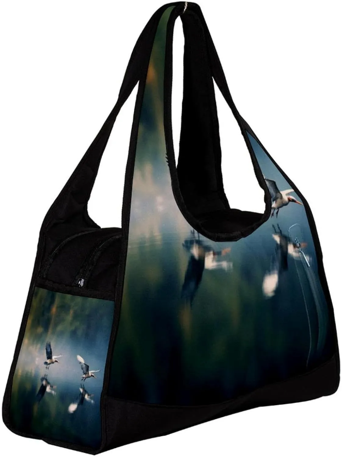 Gym Bags for Women,Duffle Bag for Travel,Crane Portrait,Gym Bag for Men