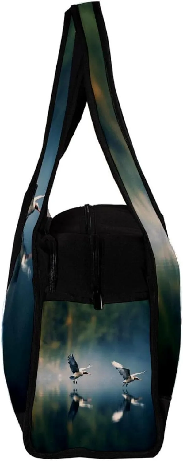 Gym Bags for Women,Duffle Bag for Travel,Crane Portrait,Gym Bag for Men