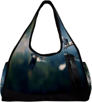 Gym Bags for Women,Duffle Bag for Travel,Crane Portrait,Gym Bag for Men