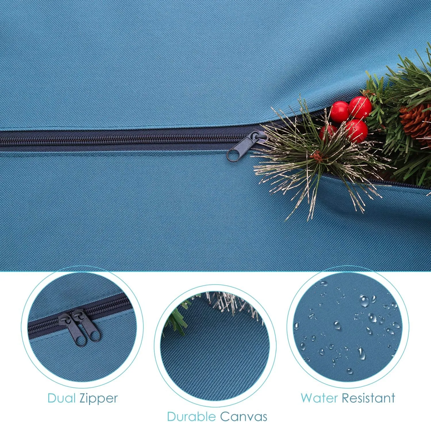 Hearth & Harbor Christmas Tree Storage Bag – Waterproof Christmas Tree Storage Box – Waterproof Christmas Tree Bag With Reinforced Handles & Dual Zipper – 600D Oxford – 9 ft with Wheels – Pack of 2