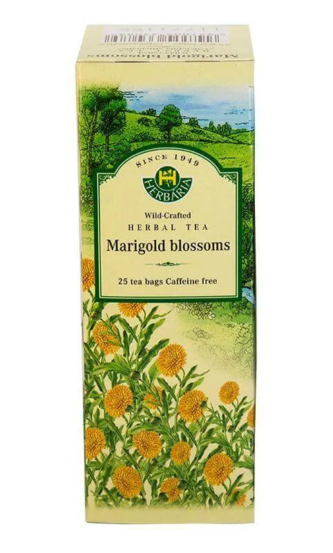Herbaria Marigold Blossoms Tea (Calendula Officinalis) 25 Tea Bags