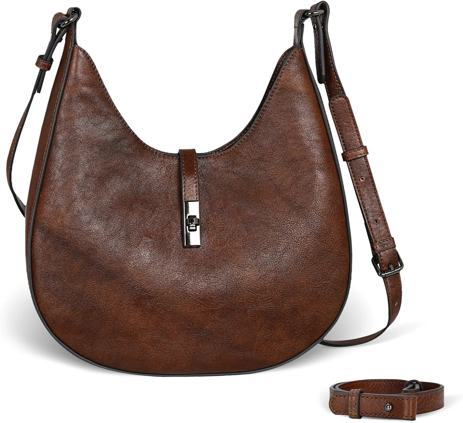 Iswee Genuine Leather Purses and Handbags Designer Hobo Bag Shoulder Handbags Satchel Bag