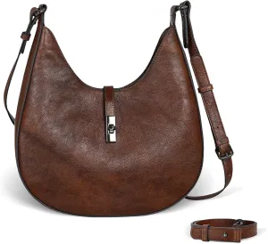 Iswee Genuine Leather Purses and Handbags Designer Hobo Bag Shoulder Handbags Satchel Bag