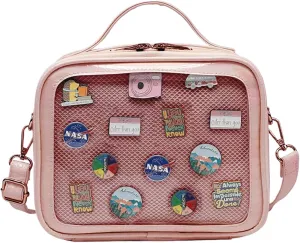 Ita Crossbody Bag for Anime Cosplay - Handbag with Clear Display Window & Insert for Kawaii Pins & Charms