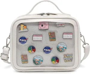 Ita Crossbody Bag for Anime Cosplay - Handbag with Clear Display Window & Insert for Kawaii Pins & Charms