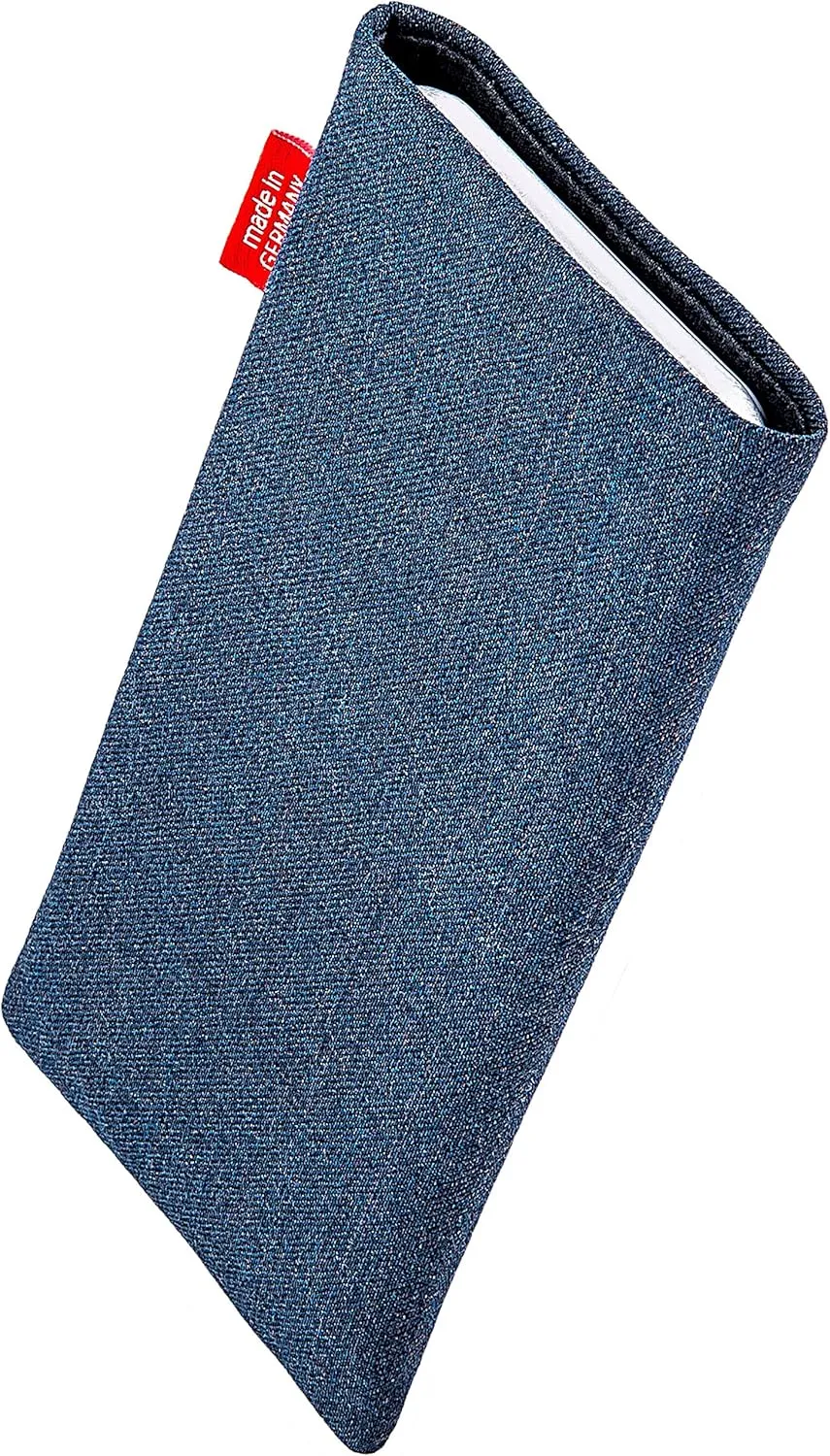 Jive Blue Custom Tailored Sleeve for Mobistel Cynus T1. Fine Suit Fabric Pouch with Integrated Microfibre Lining for Display Cleaning