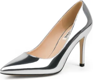 JOY IN LOVE Women's Pumps Shoes 3.5" High Heels Pointy Toe Stiletto Pumps