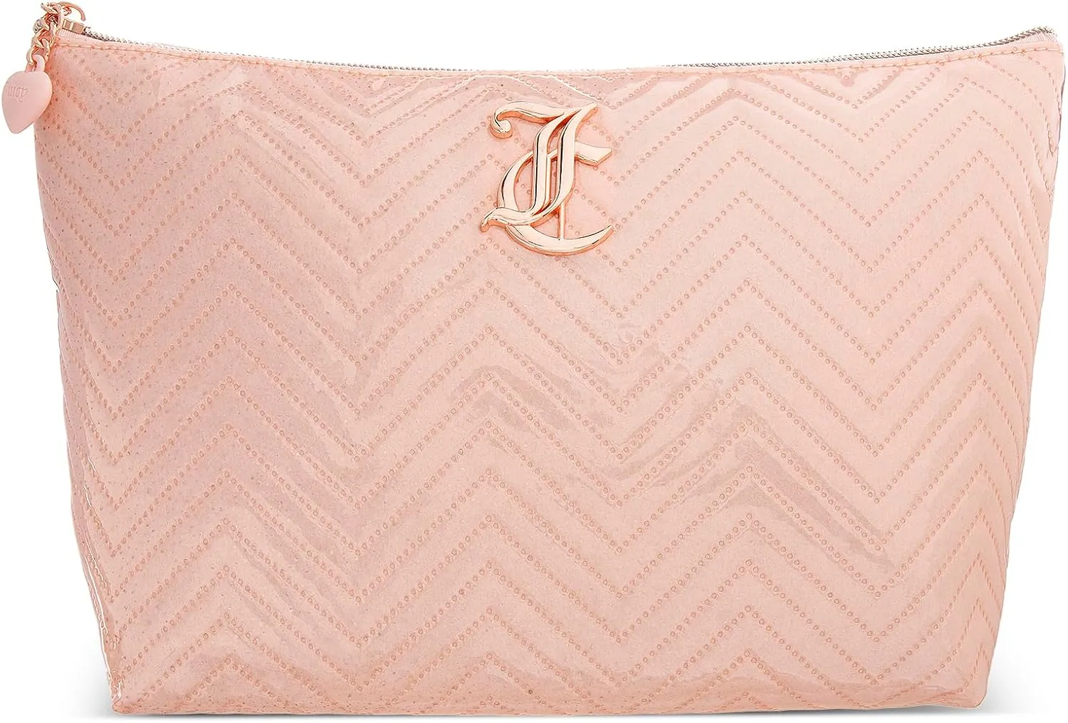 Juicy Couture Women's Cosmetics Bag - Travel Makeup and Toiletries Top Zip Pouch, Size One Size, Pink