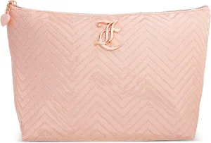 Juicy Couture Women's Cosmetics Bag - Travel Makeup and Toiletries Top Zip Pouch, Size One Size, Pink
