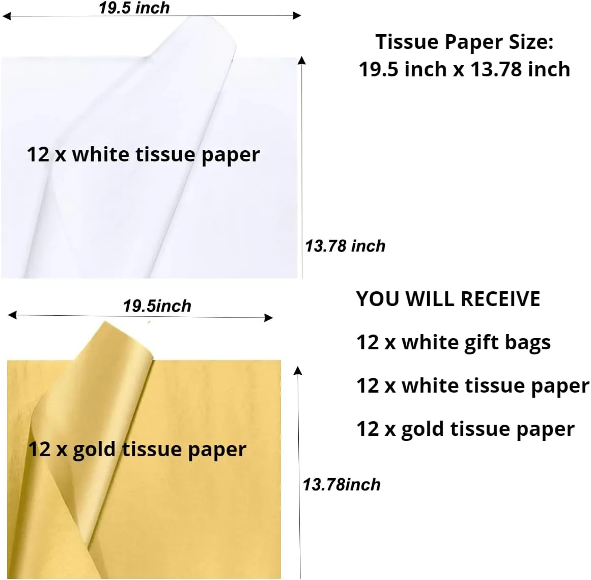 JUNESHE Small Gift Bags with Handles & Tissue Paper,12 Pack Mini White Gift Bags, Extra Small White Paper Bags, Tiny Gift Wrap for Birthday Party Favors