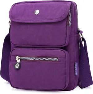 KARRESLY Women Crossbody Bag Shoulder Handbags Small Nylon Purse Waterproof Multi Pockets Bags