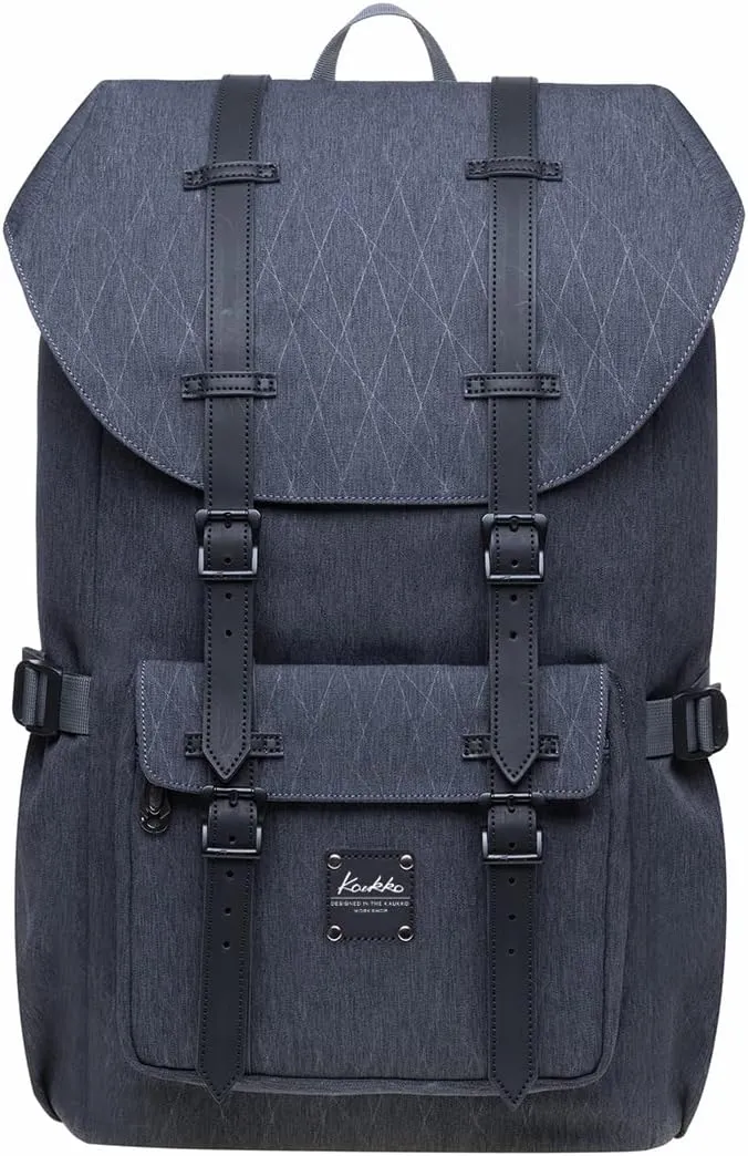 KAUKKO Laptop Travel Backpack, Outdoor Rucksack Fits 15.6 Inch Laptop(18-grey)