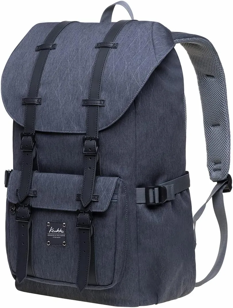 KAUKKO Laptop Travel Backpack, Outdoor Rucksack Fits 15.6 Inch Laptop(18-grey)