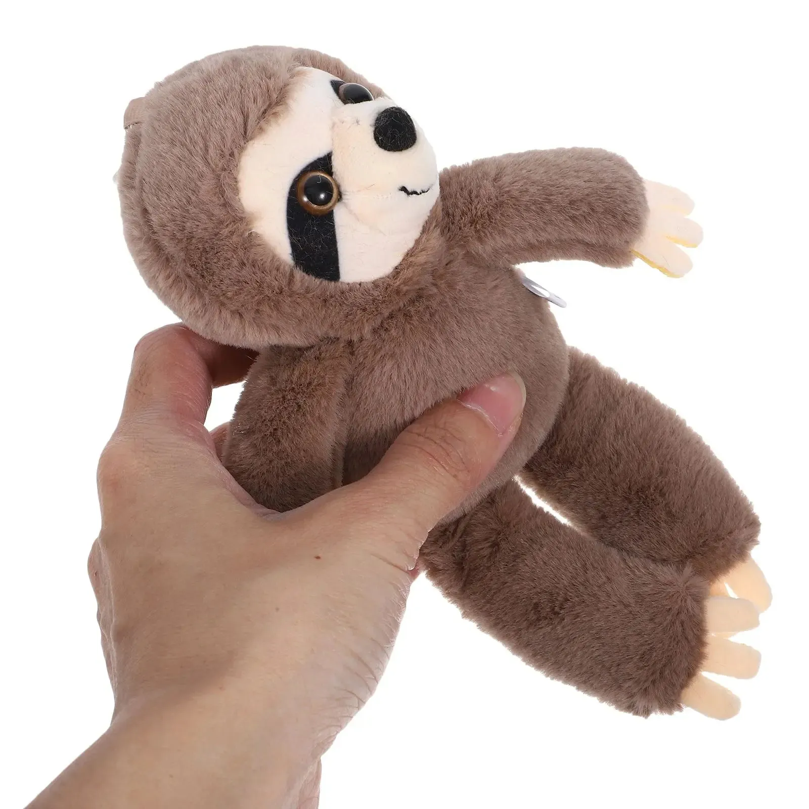 Kawaii Gray Sloth Keychain 🦥✨ | Adorable Big Eyes Plush Pendant Charm for Bags & Keys 🎒💖