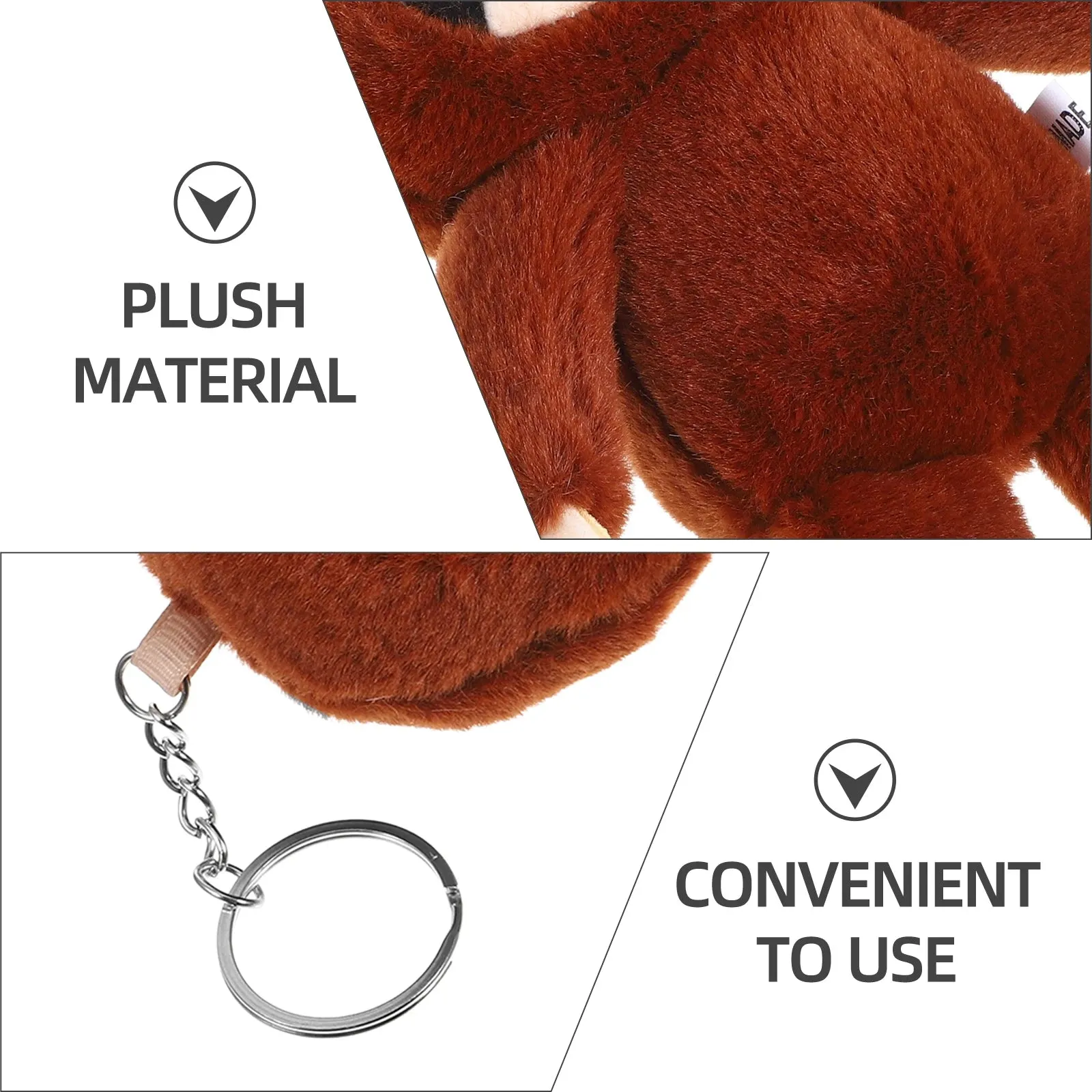 Kawaii Gray Sloth Keychain 🦥✨ | Adorable Big Eyes Plush Pendant Charm for Bags & Keys 🎒💖