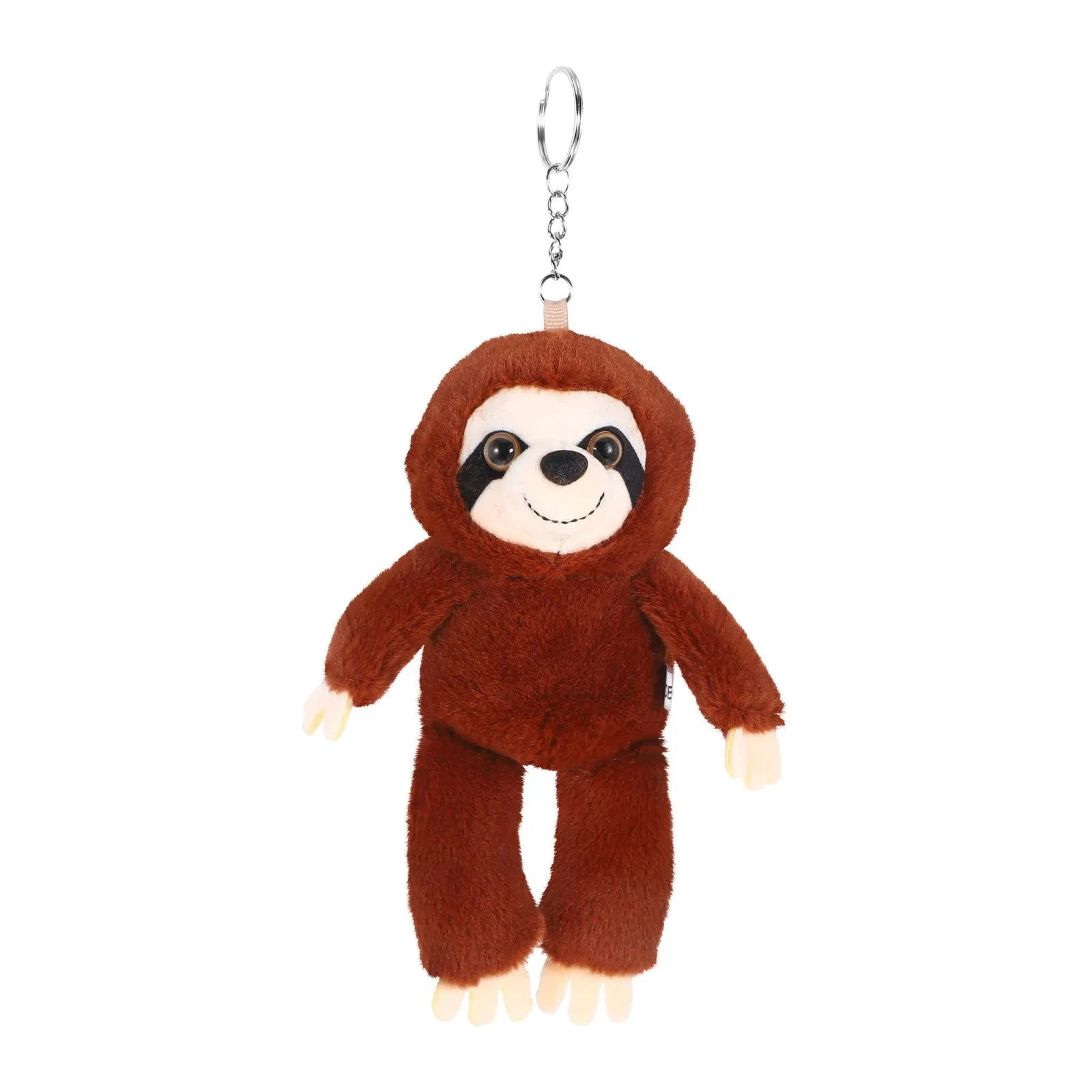 Kawaii Gray Sloth Keychain 🦥✨ | Adorable Big Eyes Plush Pendant Charm for Bags & Keys 🎒💖