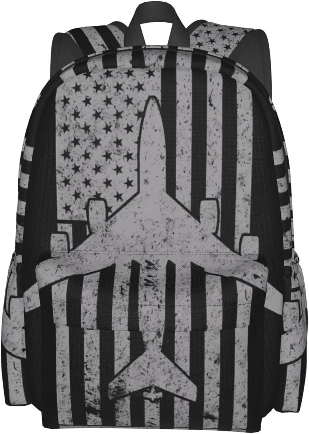 KC-135 Stratotanker Military Tanker Aircraft Vintage Flag Backpack Large Capacity Backpack Lightweight Double Shoulder Bag For Women Men Travel
