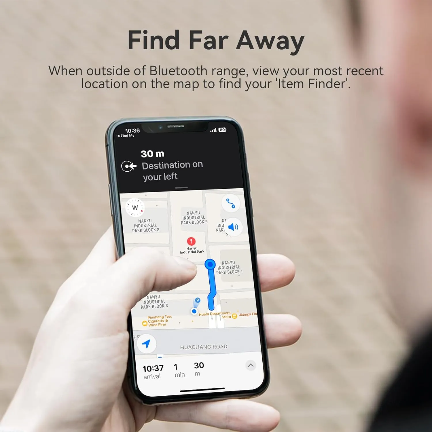 Key Finder, Luggage Tracker Works with Apple Find My (iOS only), Replaceable Battery, Water-Resistant, Bluetooth Item Finder for Wallet, Bags, Suitcase, Pets & Backpack, 4 Pack White