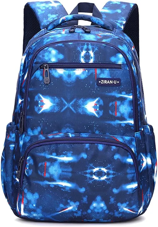 Kids' Backpack for Boys Girls Elementary School Bags for Boys Bookbags Primary Students Children Backpack Space Blue
