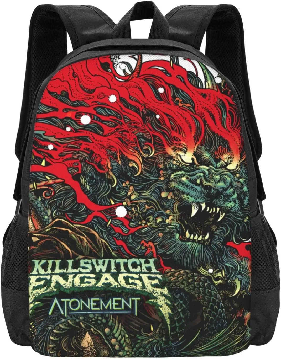 Killswitch Rock Band Engage Laptop Backpack Large Travel Bags Unisex Adult Sport Bags Casual Daypack for Activities Comfortable Business Backpack Cool Computer Bag for Men