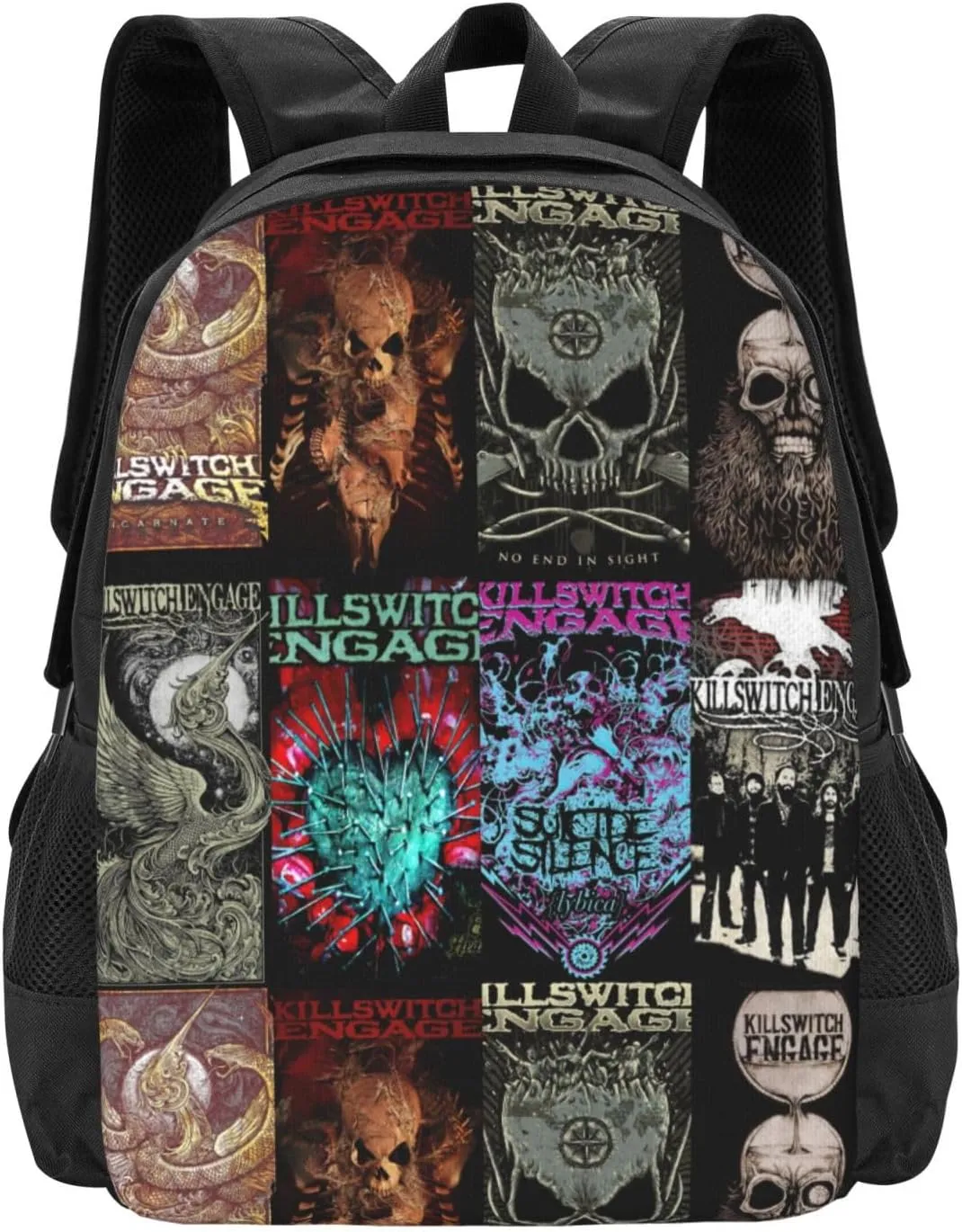Killswitch Rock Band Engage Laptop Backpack Large Travel Bags Unisex Adult Sport Bags Casual Daypack for Picnic Lightweight Business Backpack Classic Notebook Bag for Woman