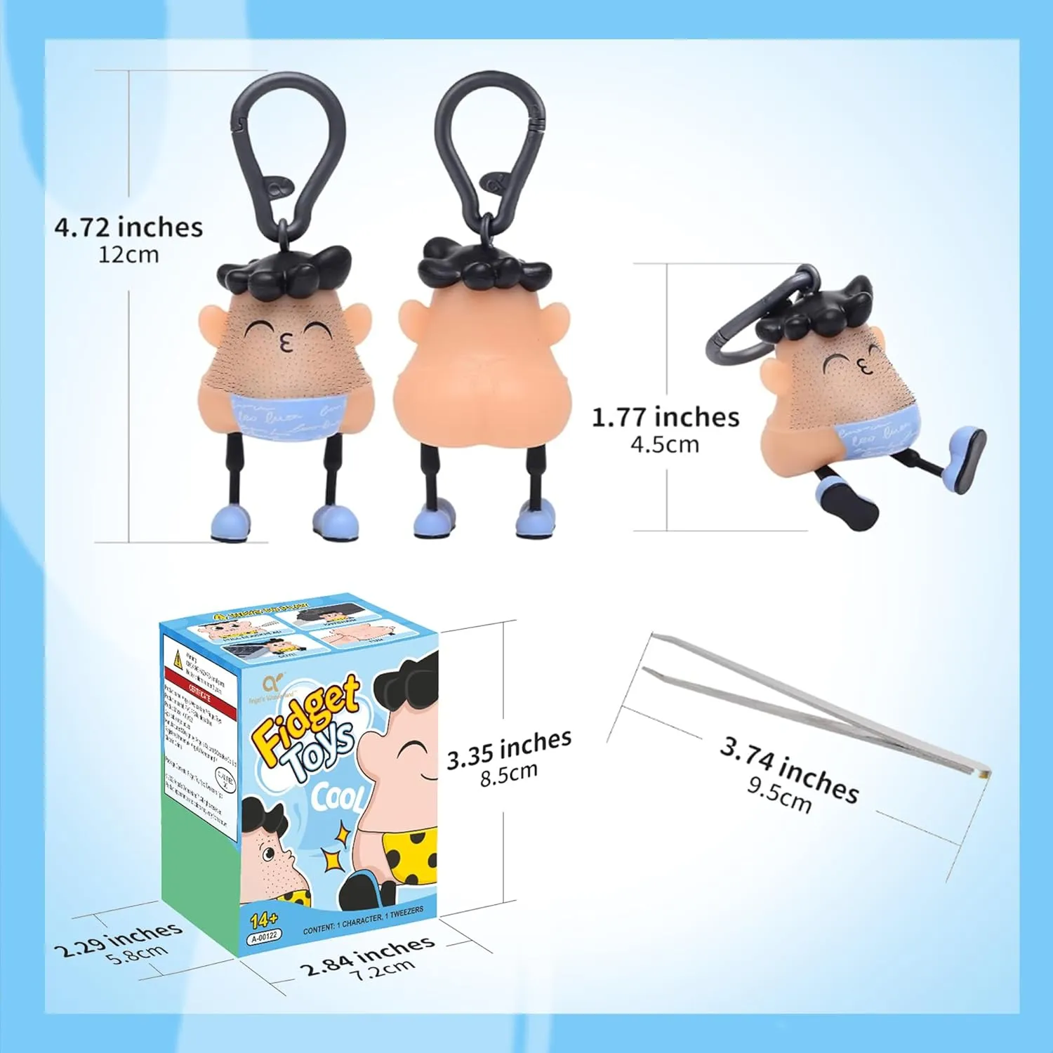 kiss Fun Hair Pulling Fidget Toys,Trichotillomania Pop Fidget Toys,Gag Novelty, Stress Relief Toy Hair Pulling,Anti Anxiety Toys and Venting Novelty Toys for Kids Classroom Birthday Party Favors