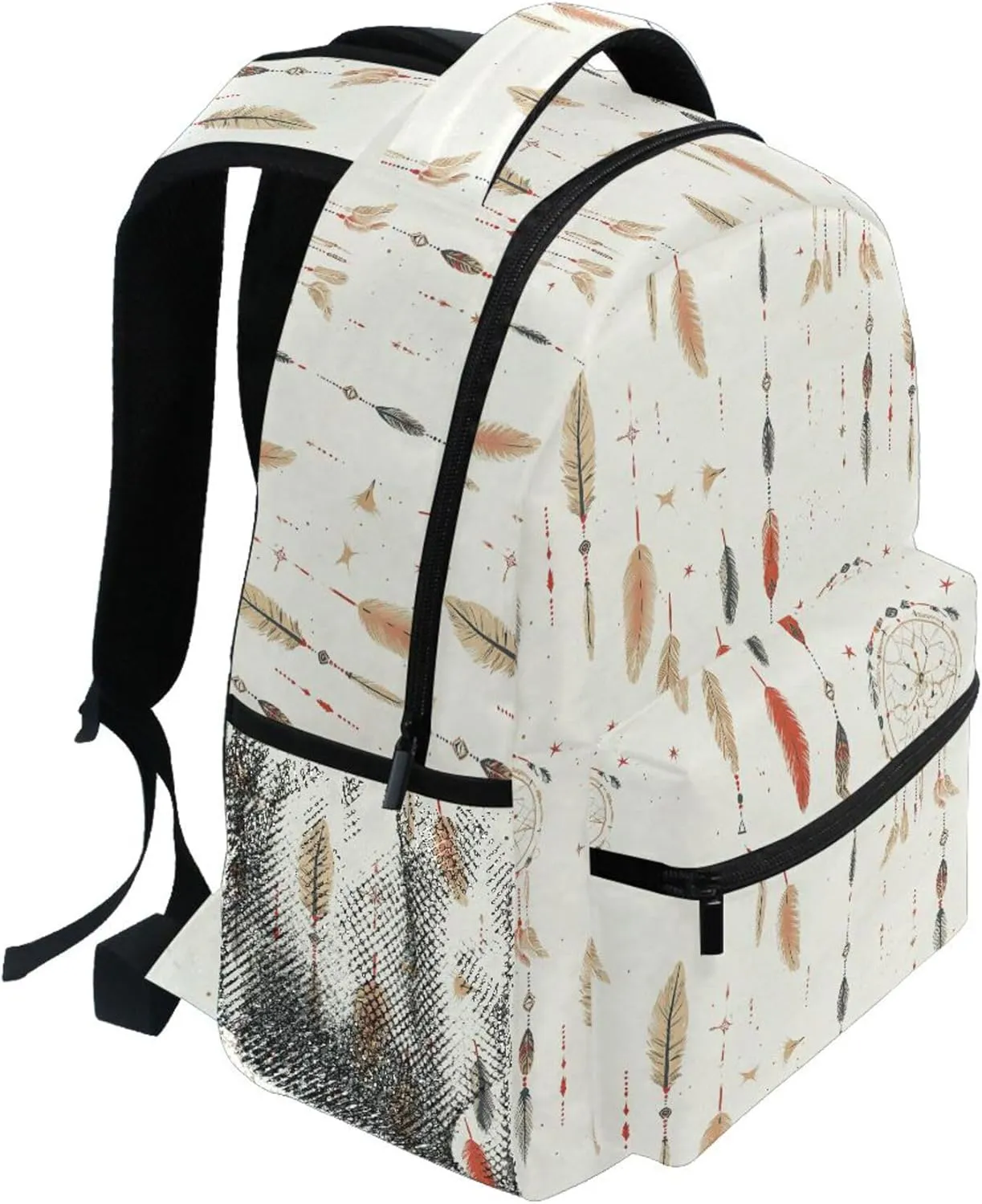 KLL Day Backpack for Unisex Adult Fashion Laptop Bag with Chest Strap for Business Work College Travel Trip Western Cowboy Dream Catcher Star Tribal Vast Wilderness Sparkling