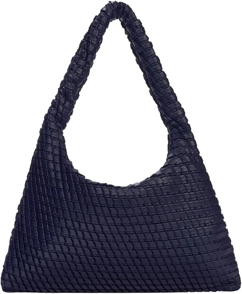 KWANI Textured HoboBag for Women - PU Leather Shoulder Bag with Magnetic Closure, Stylish Casual Tote