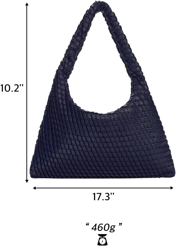KWANI Textured HoboBag for Women - PU Leather Shoulder Bag with Magnetic Closure, Stylish Casual Tote